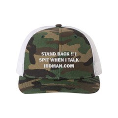 IBDMAN 'STAND BACK' Trucker Hat - Snapback, Army Green